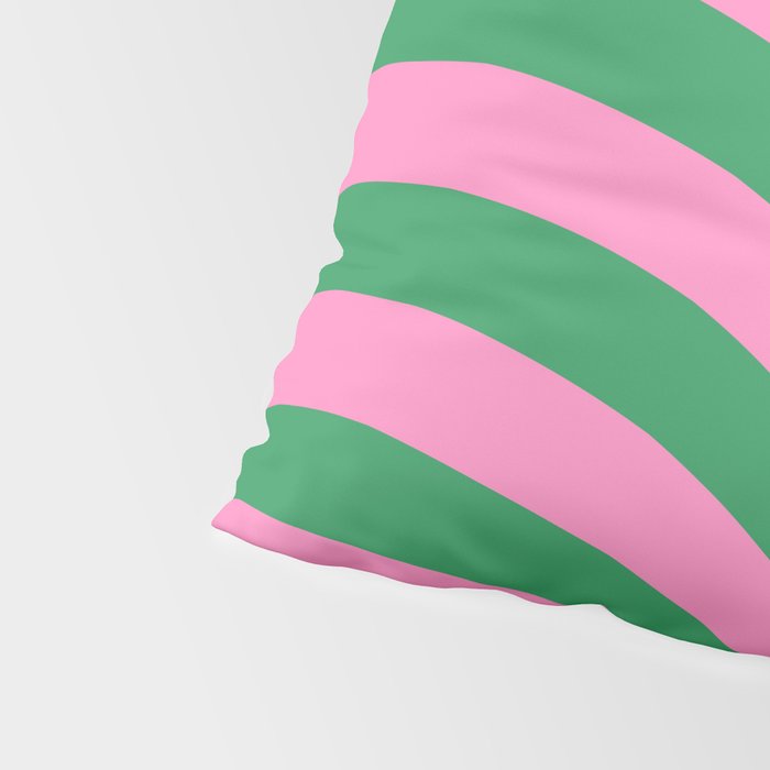 Wavy Stripes in Green, Pink, Purple & Yellow Pillow Sham Gallery Image 4