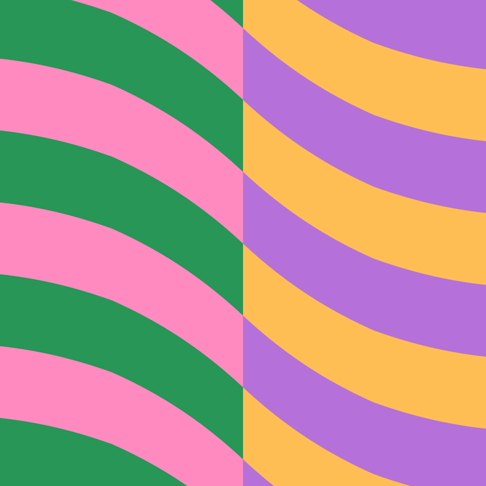 Wavy Stripes in Green, Pink, Purple & Yellow Coffee Mug Gallery Image 2
