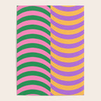 Wavy Stripes in Green, Pink, Purple & Yellow Poster Gallery Image 4