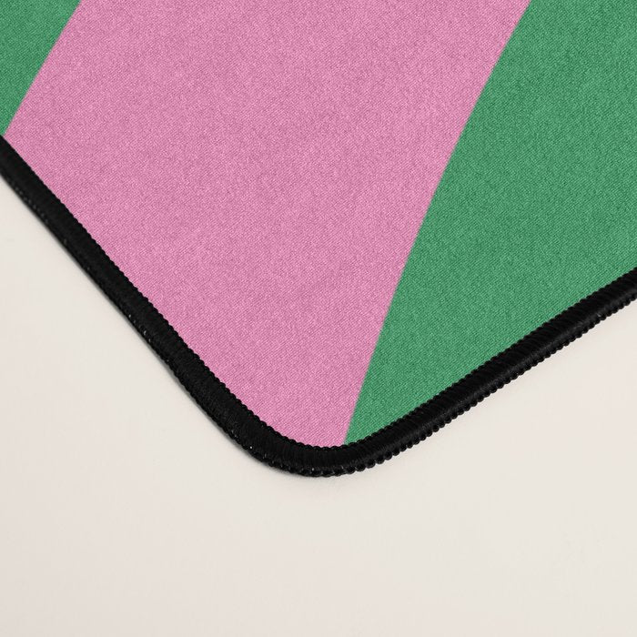 Wavy Stripes in Green, Pink, Purple & Yellow Desk Mat Gallery Image 4