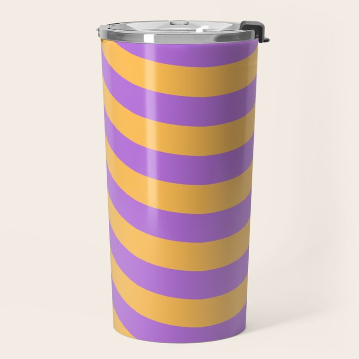 Wavy Stripes in Green, Pink, Purple & Yellow Travel Mug Gallery Image 2