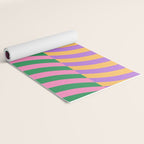 Wavy Stripes in Green, Pink, Purple & Yellow Yoga Mat Gallery Image 2