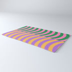 Wavy Stripes in Green, Pink, Purple & Yellow Rug Gallery Image 3