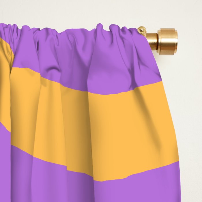 Wavy Stripes in Green, Pink, Purple & Yellow Window Curtain Gallery Image 2
