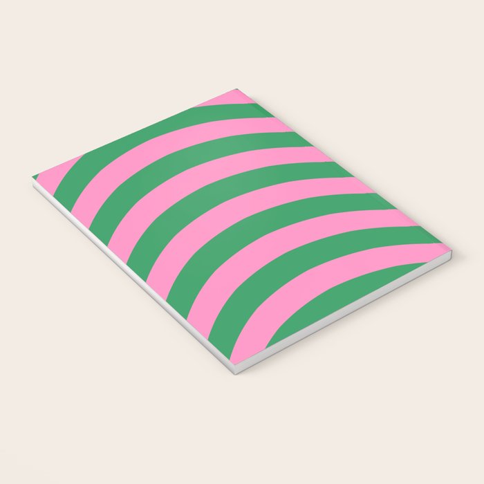 Wavy Stripes in Green, Pink, Purple & Yellow Notebook Gallery Image 3