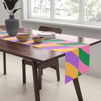 Wavy Stripes in Green, Pink, Purple & Yellow Table Runner Gallery Image 2