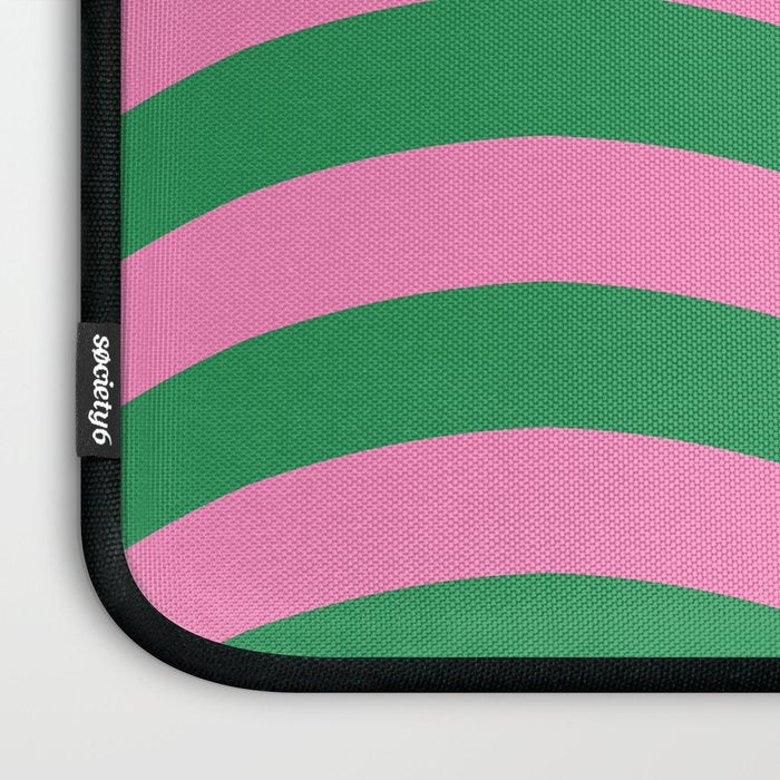 Wavy Stripes in Green, Pink, Purple & Yellow Laptop Sleeve Gallery Image 3