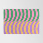 Wavy Stripes in Green, Pink, Purple & Yellow Rug Gallery Image 2