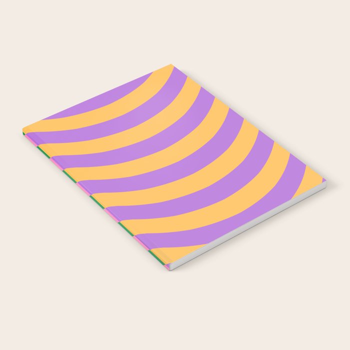 Wavy Stripes in Green, Pink, Purple & Yellow Notebook Gallery Image 2