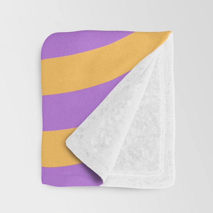 Wavy Stripes in Green, Pink, Purple & Yellow Throw Blanket Gallery Image 3