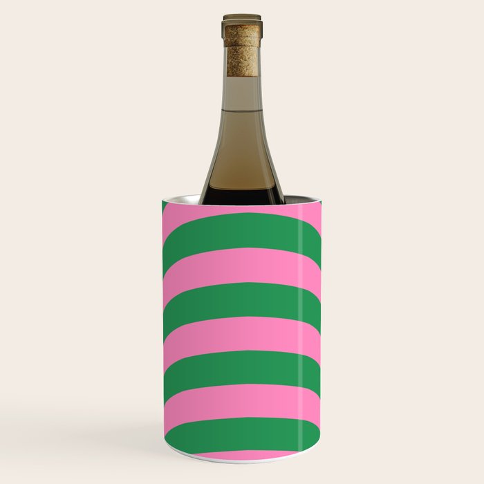 Wavy Stripes in Green, Pink, Purple & Yellow Wine Chiller Gallery Image 2