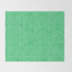 Colorful abstract fun line doodle art pattern Throw Blanket Gallery Image 2