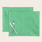 Colorful abstract fun line doodle art pattern Placemat Gallery Image 1