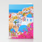 Painting of Santorini Greece Stationery Card Gallery Image 2