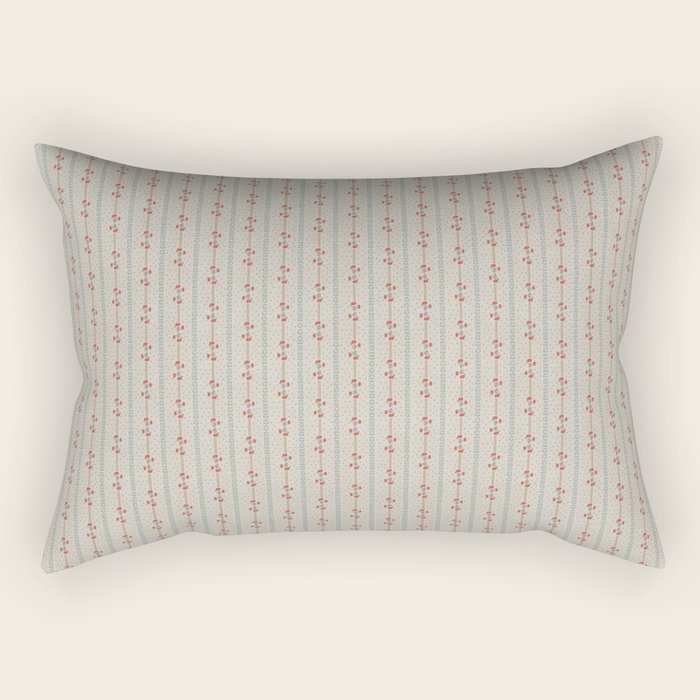 Ditsy Floral Stripe Rectangular Pillow Gallery Image 2