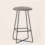 Herringbone, Boho, Mudcloth Pattern, Grey and Gold Stool Gallery Image 1