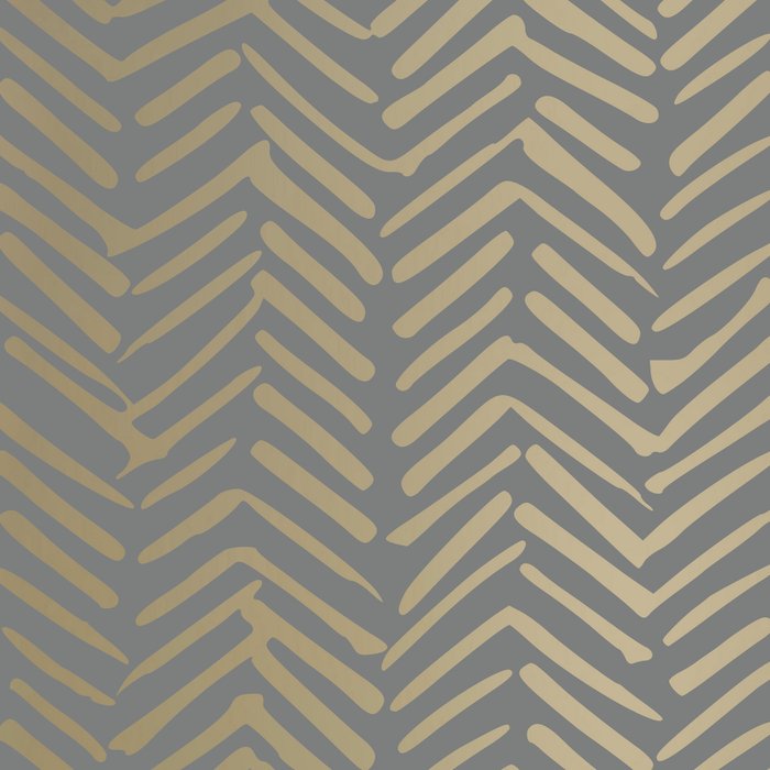 Herringbone, Boho, Mudcloth Pattern, Grey and Gold Coffee Mug Gallery Image 2