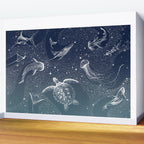 Cosmic Ocean  COLOR GRAD -  turquoise Wall Mural Gallery Image 2