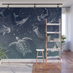 Cosmic Ocean  COLOR GRAD -  turquoise Wall Mural Gallery Image 1