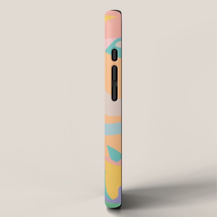 Lemons in Amalfi / Abstract shapes, Pink, Turquoise, Yellow, Lavender iPhone Case Gallery Image 2
