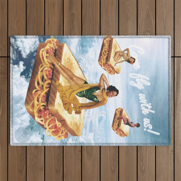 Sandwich Airlines - Come fly with us! Outdoor Rug Gallery Image 1