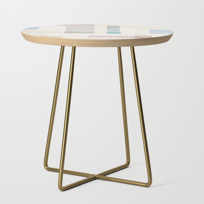 Minimalist Neutral Pastel Tones Artwork Side Table Gallery Image 1