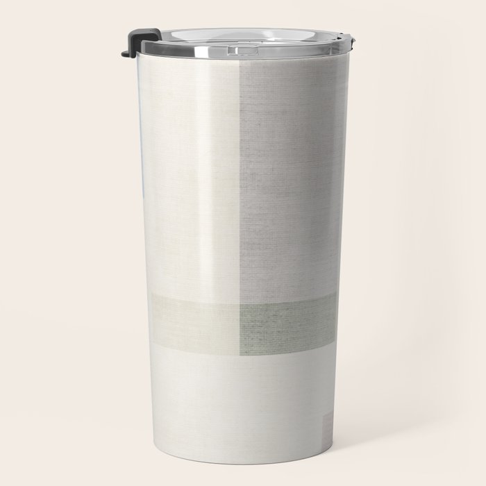 Minimalist Neutral Pastel Tones Artwork Travel Mug Gallery Image 3