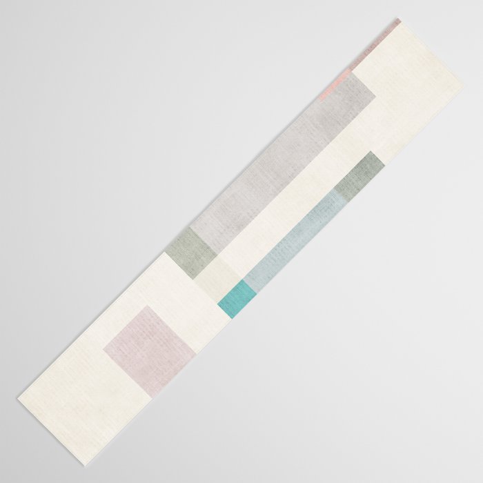Minimalist Neutral Pastel Tones Artwork Table Runner Gallery Image 3