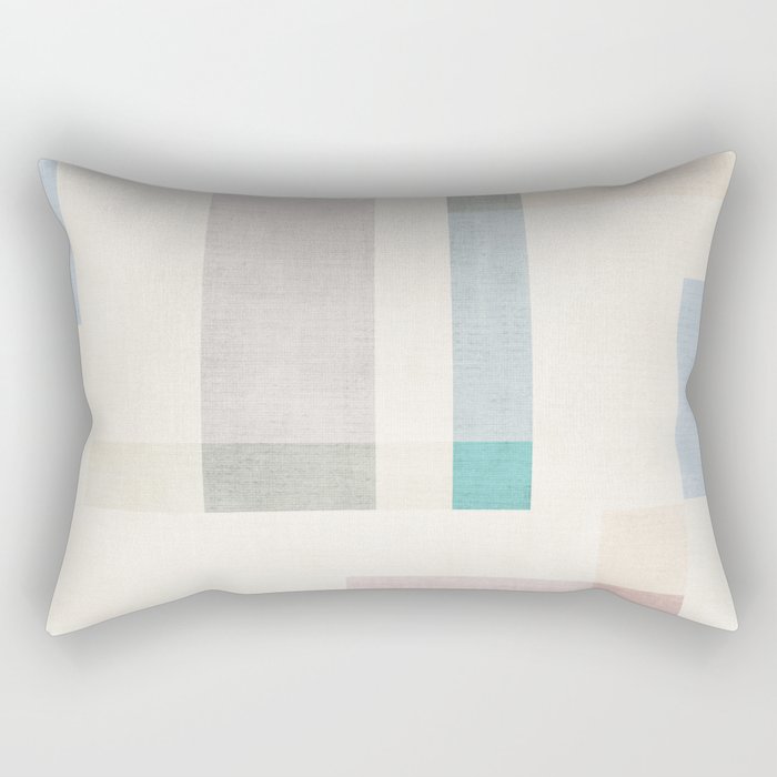 Minimalist Neutral Pastel Tones Artwork Rectangular Pillow Gallery Image 2