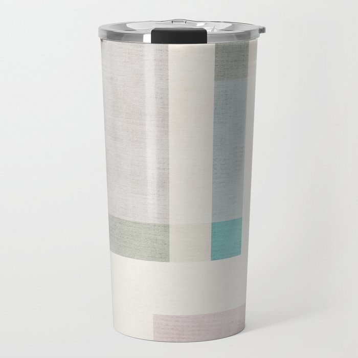Minimalist Neutral Pastel Tones Artwork Travel Mug Gallery Image 1