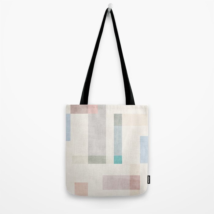 Minimalist Neutral Pastel Tones Artwork Tote Bag Gallery Image 2