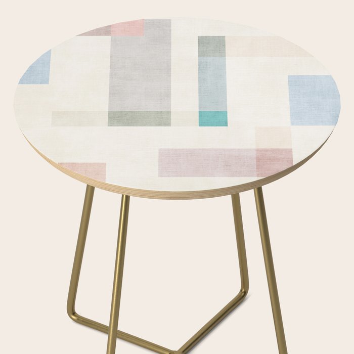 Minimalist Neutral Pastel Tones Artwork Side Table Gallery Image 2
