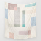 Minimalist Neutral Pastel Tones Artwork Wall Tapestry Gallery Image 4