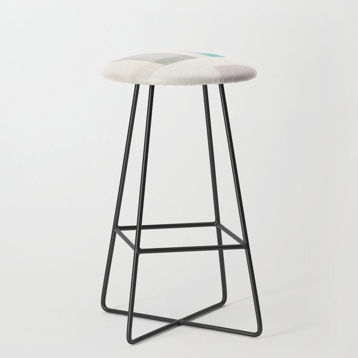 Minimalist Neutral Pastel Tones Artwork Stool Gallery Image 1