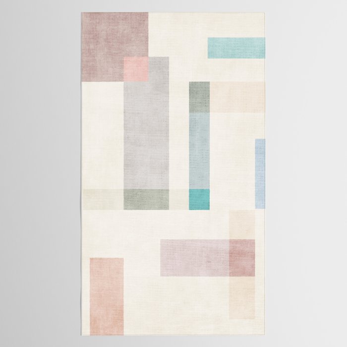 Minimalist Neutral Pastel Tones Artwork Tablecloth Gallery Image 2