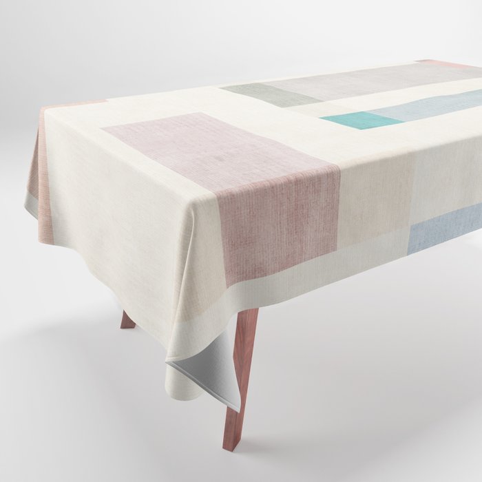 Minimalist Neutral Pastel Tones Artwork Tablecloth Gallery Image 1