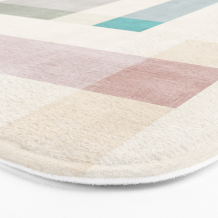 Minimalist Neutral Pastel Tones Artwork Bath Mat Gallery Image 3