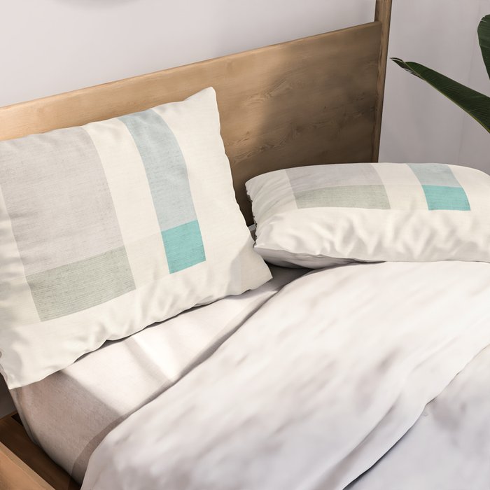 Minimalist Neutral Pastel Tones Artwork Pillow Sham Gallery Image 2