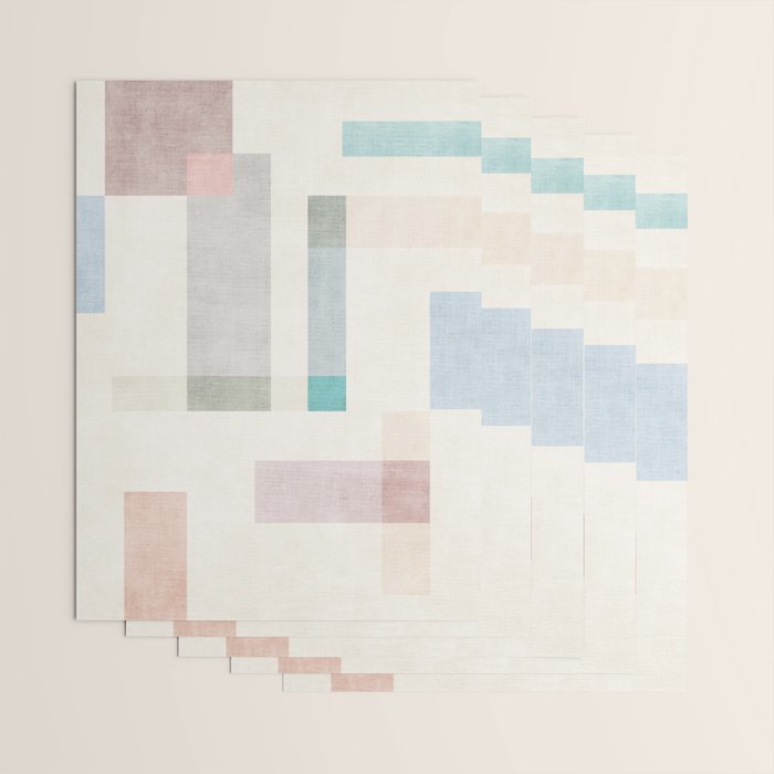 Minimalist Neutral Pastel Tones Artwork Wrapping Paper Gallery Image 3