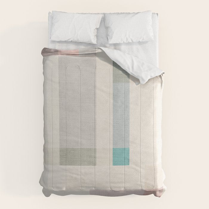 Minimalist Neutral Pastel Tones Artwork Comforter Gallery Image 6