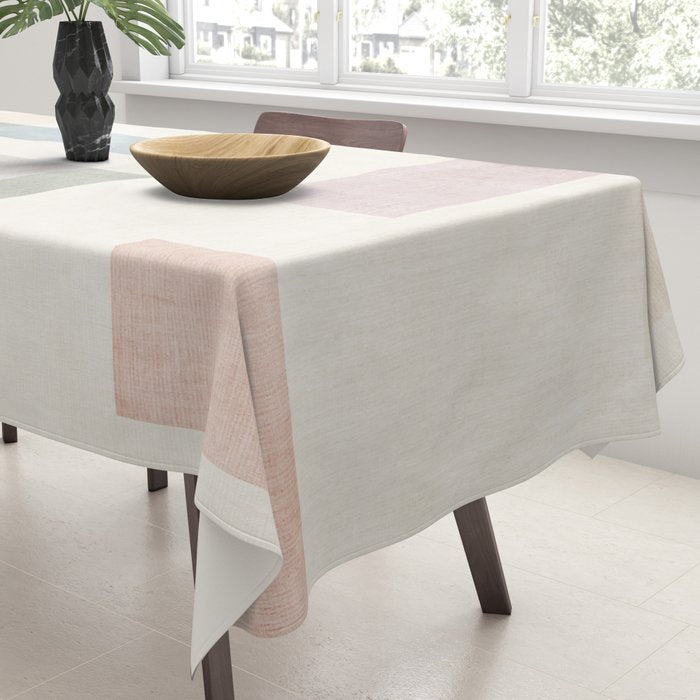 Minimalist Neutral Pastel Tones Artwork Tablecloth Gallery Image 3