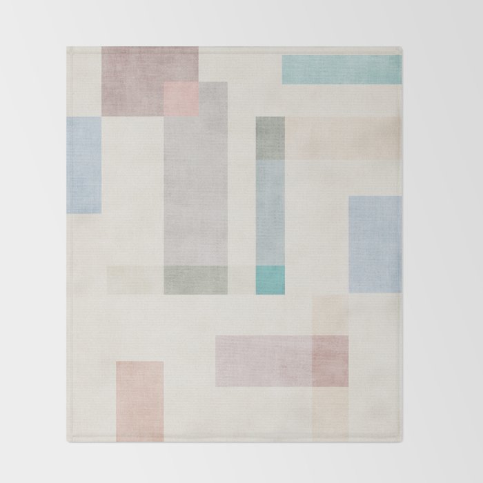 Minimalist Neutral Pastel Tones Artwork Throw Blanket Gallery Image 2