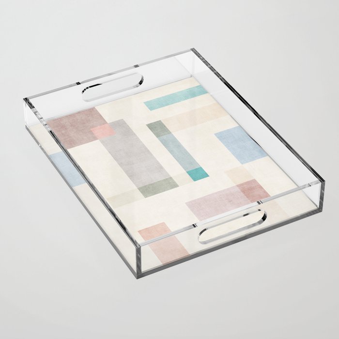 Minimalist Neutral Pastel Tones Artwork Acrylic Tray Gallery Image 1