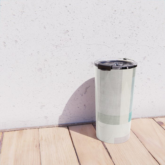 Minimalist Neutral Pastel Tones Artwork Travel Mug Gallery Image 4