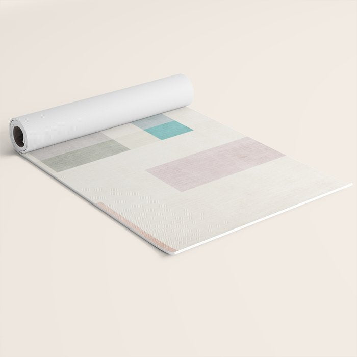 Minimalist Neutral Pastel Tones Artwork Yoga Mat Gallery Image 2