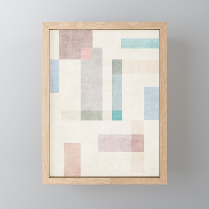 Minimalist Neutral Pastel Tones Artwork Mini Art Print Gallery Image 1