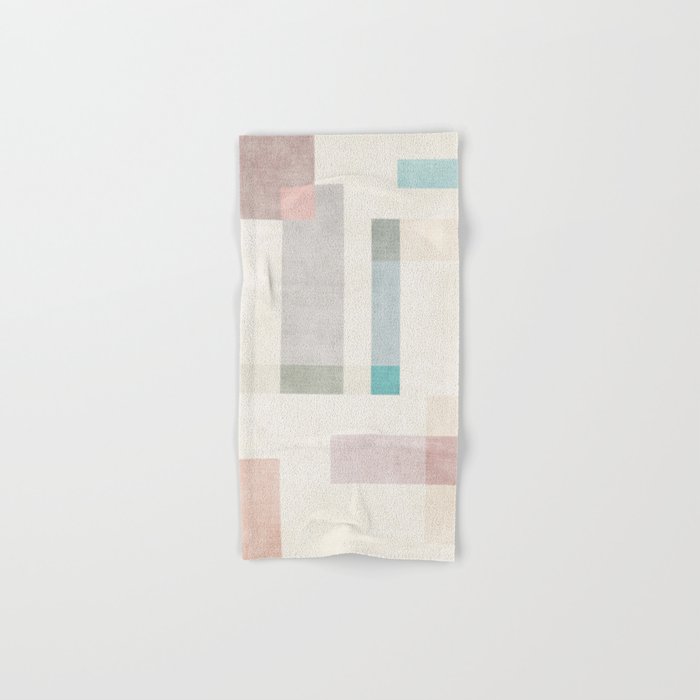 Minimalist Neutral Pastel Tones Artwork Bath Towel Gallery Image 1