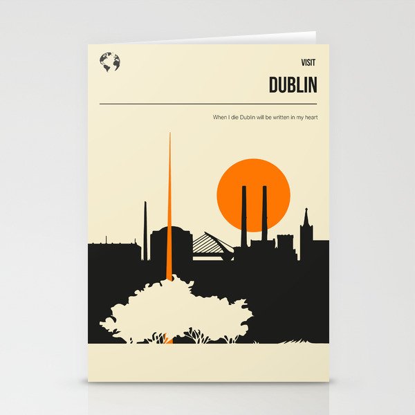 Visit Dublin Ireland Vintage Book Cover Poster Stationery Card Gallery Image 2