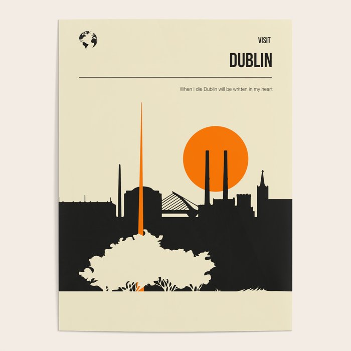 Visit Dublin Ireland Vintage Book Cover Poster Poster Gallery Image 4