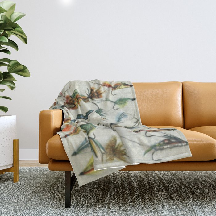 Fishing Lures Throw Blanket Gallery Image 1